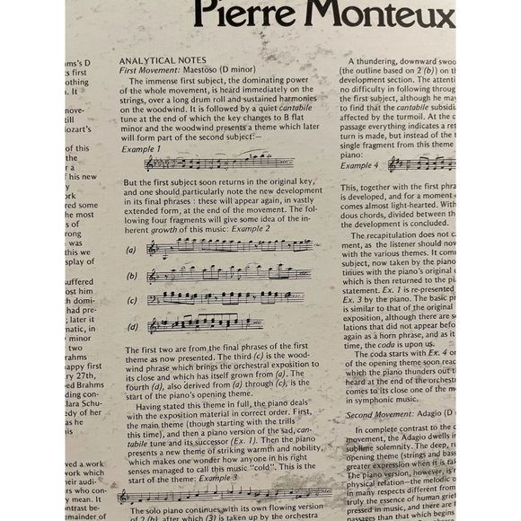 1966 Brahms Piano Concerto No. One in D Minor By The London Symphony Orchestra - Picture 7 of 9